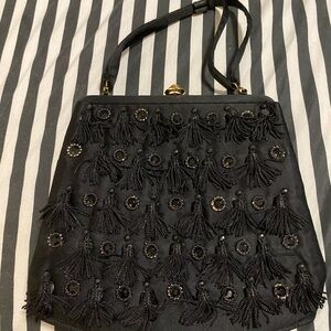 Elegant Black Beaded Women’s Bag